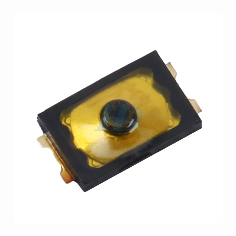 贴片超薄轻触开关 2×3×0.6mm  黄膜带点